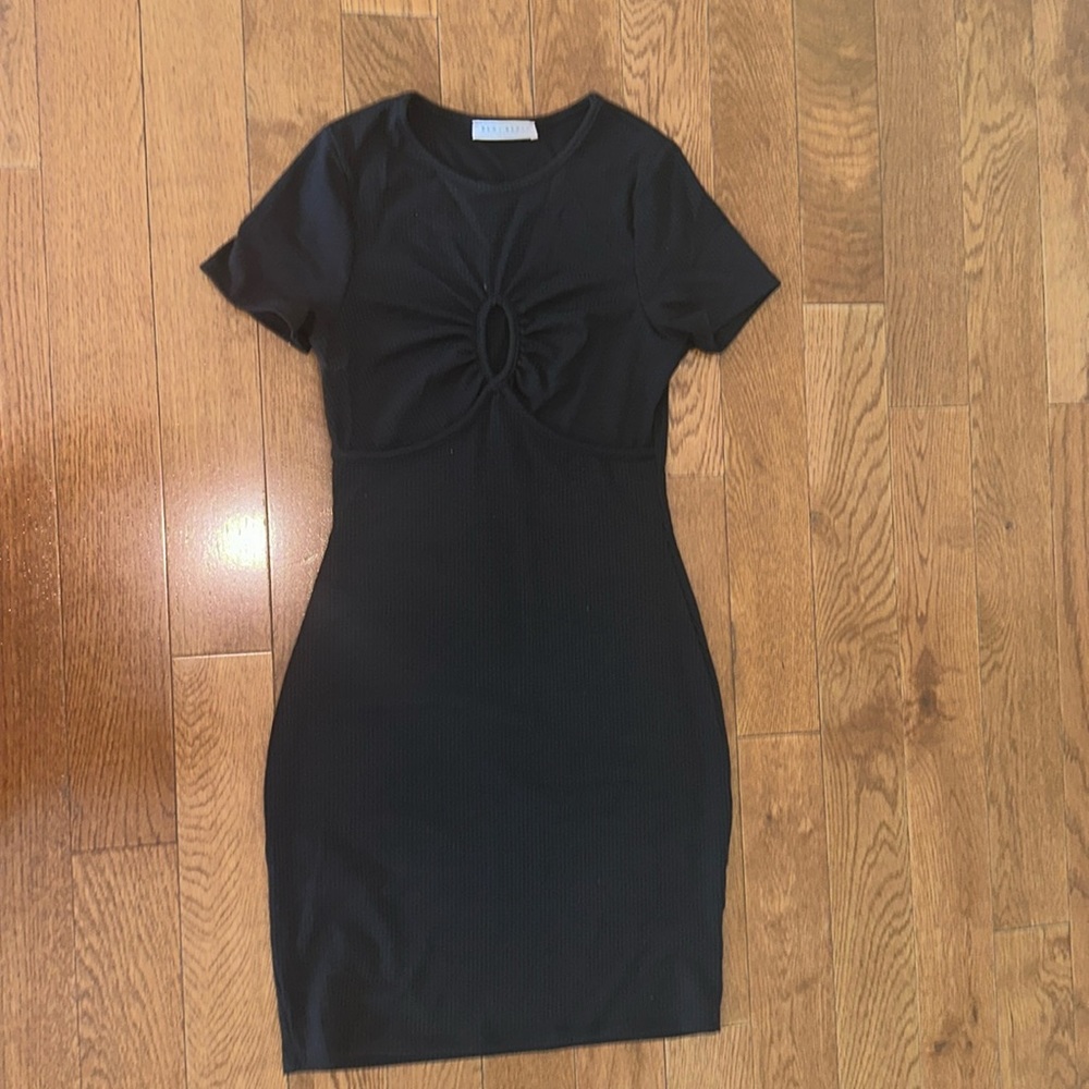 Black bodycon mini dress